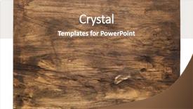  Presentation with wood board - Slide set having rustic cracked cutting board stained background and a tawny brown colored foreground