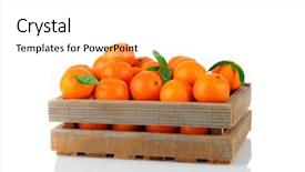 Presentation with mandarin oranges - Amazing PPT layouts having rustic crate full of clementine backdrop and a white colored foreground