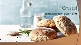  Presentation with flour - Amazing slides having rustic-homemade-spelt-flour-bread backdrop and a lemonade colored foreground