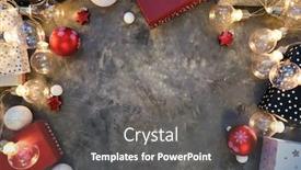  Presentation with dark grey - Presentation theme with rustic-natural-christmas-background background and a gray colored foreground