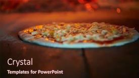  Presentation with wood rustic - Presentation design featuring rustic-pizza-is-removing background and a wine colored foreground