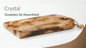  Presentation with cutting board - Colorful presentation theme enhanced with rustic-rectangle-wooden-cutting-board backdrop and a sky blue colored foreground