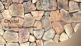  Presentation with rock wall - Beautiful presentation design featuring rustic rock wall backdrop and a coral colored foreground