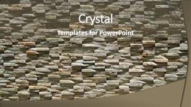  Presentation with rock wall - Audience pleasing presentation consisting of rustic rock wall backdrop and a tawny brown colored foreground