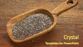  Presentation with rustic wood - Beautiful presentation theme featuring rustic scoop of chia seeds backdrop and a  colored foreground