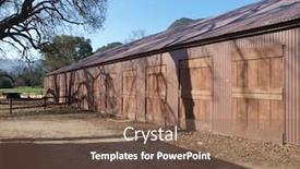  Presentation with building fire - Presentation design consisting of rustic-us-national-park-owned background and a violet colored foreground