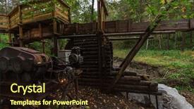  Presentation with mountain water - Cool new presentation with rustic watermill with wheel being backdrop and a wine colored foreground
