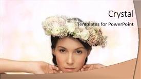  Presentation with rustic spring - PPT theme enhanced with rustic wedding - bridal spring and beauty concept background and a white colored foreground