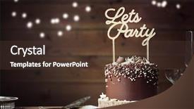  Presentation with birthday cake - Cool new PPT theme with rustic wedding - chocolate birthday cake backdrop and a tawny brown colored foreground
