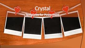  Presentation with rustic wedding - Audience pleasing presentation design consisting of rustic wedding - old photo frames on wood backdrop and a crimson colored foreground