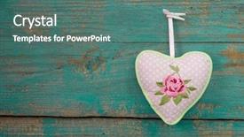  Presentation with rustic wood turquoise - Amazing slide deck having rustic wedding - rose heart with dots backdrop and a ocean colored foreground