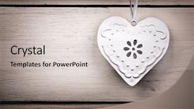  Presentation with old wood - Colorful PPT theme enhanced with rustic wedding - vintage tin heart hanging backdrop and a lemonade colored foreground