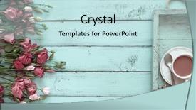  Presentation with pink wedding - Audience pleasing slides consisting of rustic wedding - vintage wooden tray with porcelain backdrop and a sky blue colored foreground