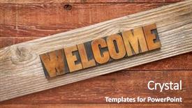  Presentation with barn wood - Cool new presentation theme with rustic welcome sign - letterpress wood backdrop and a red colored foreground