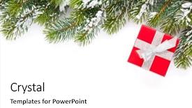  Presentation with gifs christmas - Slides enhanced with rustic winter holiday - christmas gift box and snow background and a  colored foreground