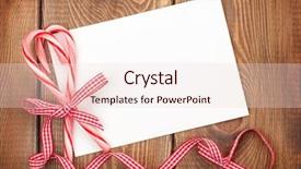 Presentation with christmas candy - Audience pleasing PPT theme consisting of rustic winter holiday - christmas greeting card or photo backdrop and a lemonade colored foreground