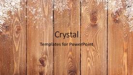  Presentation with rustic old wood texture - Audience pleasing presentation design consisting of rustic winter holiday - old wood texture with snow backdrop and a coral colored foreground