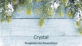  Presentation with rustic old wood texture - Presentation design featuring rustic winter holiday - old wood texture with snow background and a sky blue colored foreground