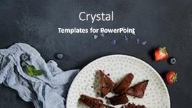  Presentation with rustic healthy - PPT theme having rustic-with-black-brownie-top background and a dark gray colored foreground