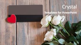  Presentation with rustic blackboard - PPT layouts consisting of rustic wooden background with free background and a gray colored foreground