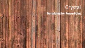  Presentation with barn wood - Beautiful slide deck featuring rustic-wooden-background backdrop and a coral colored foreground