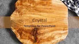  Presentation with cutting concrete - Presentation theme consisting of rustic-wooden-cutting-board background and a gold colored foreground