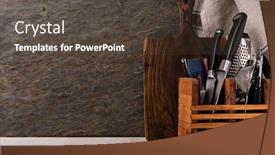  Presentation with cutlery - Colorful presentation enhanced with rustic-wooden-cutting-board backdrop and a tawny brown colored foreground