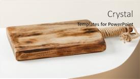  Presentation with cutting board - PPT theme featuring rustic-wooden-cutting-or-serving background and a lemonade colored foreground