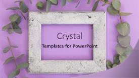  Presentation with purple rustic spring - Audience pleasing slide set consisting of rustic-wooden-frame-surrounded backdrop and a light blue colored foreground