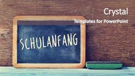  Presentation with rustic chalkboard - Amazing slides having rustic wooden table cross process backdrop and a violet colored foreground