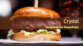  Presentation with prawn - Cool new slide deck with rustic wooden table of counter backdrop and a tawny brown colored foreground