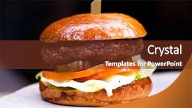  Presentation with prawn - Slide set enhanced with rustic wooden table of counter background and a tawny brown colored foreground