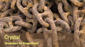  Presentation with chain - PPT layouts with rusty chains background and a tawny brown colored foreground