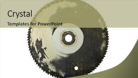  Presentation with blade - Cool new slide deck with bacon roasted turkey on festive table close up backdrop and a yellow colored foreground