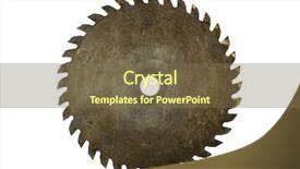  Presentation with blade - Audience pleasing slides consisting of rusty circular saw blade isolated backdrop and a violet colored foreground