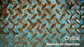  Presentation with diamond plate - Beautiful presentation featuring rusty diamond metal plate backdrop and a gray colored foreground