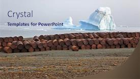  Presentation with fuel - Audience pleasing slide deck consisting of chemical drums on arctic backdrop and a lemonade colored foreground