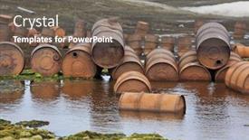  Presentation with drums - Cool new theme with rusty-fuel-and-chemical-drums backdrop and a violet colored foreground