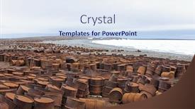  Presentation with fuel - Slide deck featuring rusty-fuel-and-chemical-drums background and a sky blue colored foreground