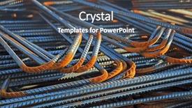  Presentation with steel - Colorful slide deck enhanced with rusty high tensile deformed steel backdrop and a ocean colored foreground