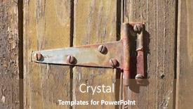  Presentation with barn - Amazing presentation theme having rusty hinge on a weathered barn door backdrop and a coral colored foreground