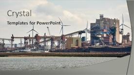  Presentation with bulk - Amazing slide deck having rusty-industrial-structures backdrop and a light gray colored foreground