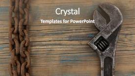  Presentation with iron - Colorful presentation theme enhanced with rusty iron chain with vintage backdrop and a violet colored foreground