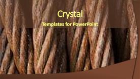  Presentation with iron - Presentation theme featuring rusty iron rope background background and a tawny brown colored foreground