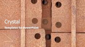  Presentation with iron - Slide deck featuring rusty iron background and a coral colored foreground