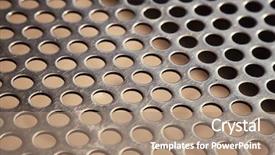  Presentation with black chrome metallic mesh metal - Beautiful slide deck featuring rusty metal hole mesh pattern backdrop and a coral colored foreground
