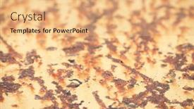  Presentation with metal - Slides having rusty-metal-surface-close-up background and a coral colored foreground