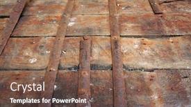  Presentation with bound - Theme having rusty-metal-surface-of-old background and a tawny brown colored foreground