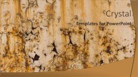  Presentation with texture - Presentation design consisting of rusty-metal-texture-for-background background and a coral colored foreground