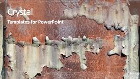  Presentation with paint - Slides having metal texture with paint falling background and a coral colored foreground